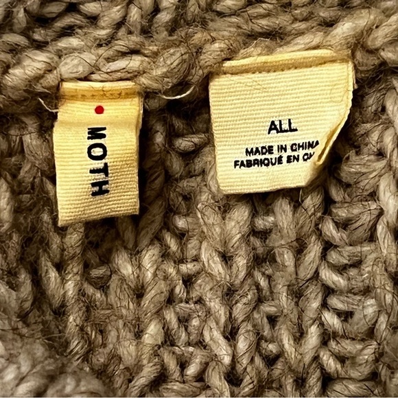 Anthropologie MOTH Westwind Turtleneck Poncho Sweater Wool Alpaca Blend Boho - Picture 14 of 15